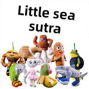 Juguete de peluche de <span class=keywords><strong>tiburón</strong></span> Cross-Border AI Shan Hai Jing Tralalelo Tralala Tung Tung Sahur con palo de madera y relleno de algodón PP - Product Image 2