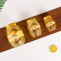 Bouteille en verre de miel en forme d'abeille, 250ml, 360ml, 750ml, en forme d'abeille, pot à franges, 500g, bouteille en verre de miel, vente en gros