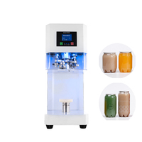 ホワイトブラック全自動プラスチックソーダジュース缶シーラー8オンス12オンス16オンスPET缶用電気プラスチックシール機