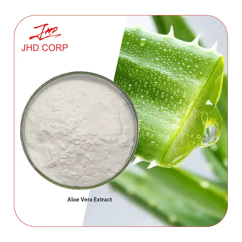 JHD Poudre d'extrait de plante d'aloe vera naturel pur biologique en vrac 90% Aloin