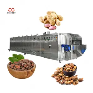 Electric German Dry Hot Roasted Peanuts Ground Nut Continuous Cocoa Bean Roaster Machine