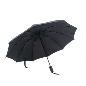 Vente en gros <span class=keywords><strong>Parapluie</strong></span> personnalisé de 23 pouces à 10 côtes entièrement automatique 3 plis de luxe <span class=keywords><strong>inversé</strong></span> design couleur unie passepoil réfléchissant - Product Image 2