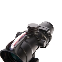 Lunette de visée tactique 4x32 avec réticule rouge et vert illuminé, optique en alliage d'aluminium durable pour usage extérieur