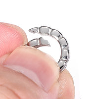 Clips en acier inoxydable, anneaux en O, mousquetons, fermoirs pour bracelets, colliers, porte-clés