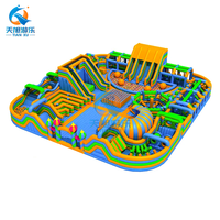 Parc d'attractions gonflable extérieur sur le thème de l'Inde, 1500 m², parcours d'obstacles, grand toboggan, jeux sportifs pour enfants et adultes, Tianxu TX-iap125 2000kg