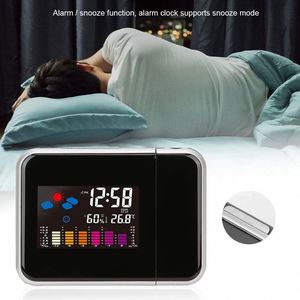 Projection Smart <b>Led</b> Display Thermometer Hygrometer Weather Monitoring Snooze Alarm <b>Clock</b> Bedroom Spare - Product Image 4