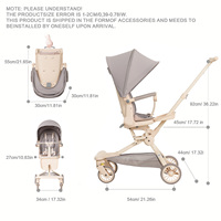 Nouvelle poussette bébé légère, convertible (assis et couché), pliable, avec siège haute, type parapluie, pour la marche et les voyages en extérieur