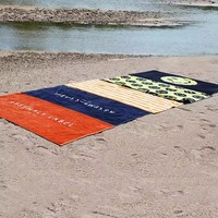 Personalised Custom Super High Quality 100% Cotton Jacquard Oversized Sublimation Printed Beach Towel With Logo