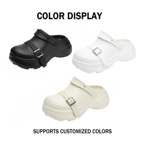 Sandales plates pour femmes, style nouveau, en EVA, à semelle épaisse, avec boucle, pour l'été, antidérapantes, résistantes à l'usure, vente en gros, de haute qualité, pour la plage - Product Image 2