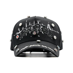 En stock: <span class=keywords><strong>Gorra</strong></span> de béisbol original de 5 paneles con visera curva y pedrería, modelo DeathRow LA <span class=keywords><strong>Dodgers</strong></span>, bordada con detalles brillantes, de gamuza, para deportes. - Product Image 6