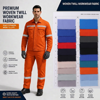 Nouveau tissu sergé et drill en poly 60 % coton 40 % polyester élasthanne pour pantalons, collection 2026, lot en stock