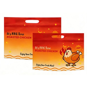 Sacs d'emballage pour poulet rôti de qualité alimentaire, imprimés OEM, résistants à la chaleur micro-ondable, anti-buée, avec fermeture éclair et poignée - Product Image 3