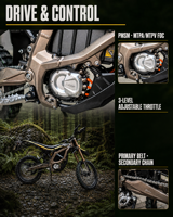 Moto électrique Surron Ultra Bee 2026 74V 60Ah E Dirtbike, autonomie 115 km, pour adultes