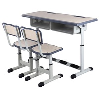 Atosun Mobilier Scolaire de Haute Formation Bureau d'Étude Table Banc Chaises pour Deux Personnes