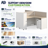 Bureau de direction personnalisé avec armoire latérale, design moderne, mobilier pour espace de travail d'entreprise