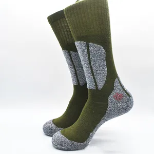 Эффективные влагоотводящие носки Coolmax из махровой ткани для кемпинга на открытом воздухе, термальные носки из мериносовой шерсти для пешего туризма