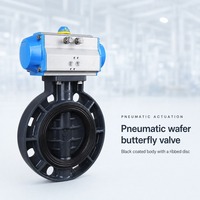 Vanne papillon pneumatique à disque nervuré avec actionneur pneumatique pour utilisation en conduite d'eau