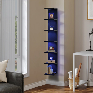 Libreria Moderna in <span class=keywords><strong>Legno</strong></span> a 5 Scomparti, Scaffale Girevole <span class=keywords><strong>per</strong></span> Organizzazione e Esposizione, Libreria Giovanile <span class=keywords><strong>per</strong></span> Soggiorno - Product Image 4