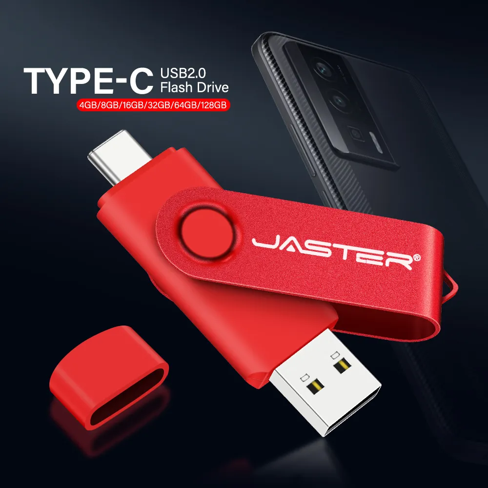 Jaster Pendrive para teléfono inteligente 8 GB 16GB 32GB 64GB 128 GB OTG usb stick de alta velocidad U Disk 2,0 USB flash drive