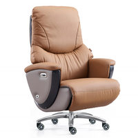 Chaise de bureau ergonomique confortable pour cadres, avec ventilation intégrée, chauffage et massage, et port USB de charge.