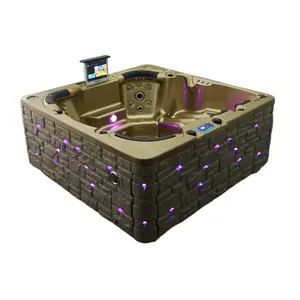 Outdoor-whirlpool outdoor-whirlpool mit Luxus led-licht und TV