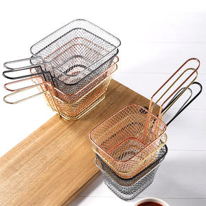 Panier à mailles en acier inoxydable pour la cuisine Cesta Freidora, <span class=keywords><strong>restaurant</strong></span>, mini panier à frites en forme de panier de service - Product Image 4