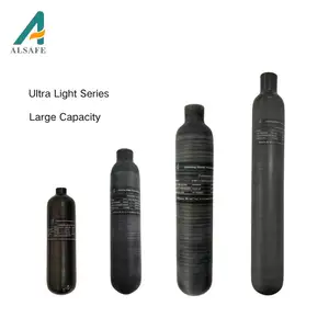 Alsafe 300bar/4500psi 500cc 220/300/350/360/380/450cc Paintball Pcp Carbon Fiber Air Tank Bottle Cylinder M18x1.5