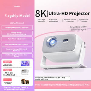 Proyector Eléctrico Konka de 200 Pulgadas 1080P, Cine en Casa, Enfoque Automático, Portátil, Pantalla de Proyección Blanca para Teléfono Móvil - Product Image 6