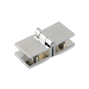 บานพับกระจกโลหะผสมสังกะสีแบบไม่ต้องเจาะ บานพับประตูตู้กระจกทองแดงสำหรับตู้ไวน์ - Product Image 1