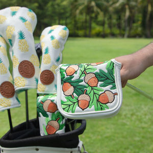 Factory Price Embroidery Pinecone Golf Mallet <b>Putter</b> Headcover Golf Club <b>Covers</b> Magnetic Golf Mallet <b>Putter</b> <b>Head</b> <b>Cover</b> - Product Image 5