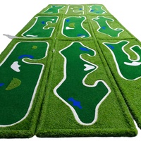 Tapis de putting pour mini-golf 9 trous, gazon artificiel pour améliorer les compétences de golf, tapis de putting intérieur/extérieur