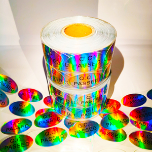 สติกเกอร์กันน้ำสีเงินแบบเลเซอร์ ผ่านการตรวจสอบคุณภาพ (QC) สำหรับการควบคุมคุณภาพสินค้าคงคลังในคลังสินค้า - Product Image 5