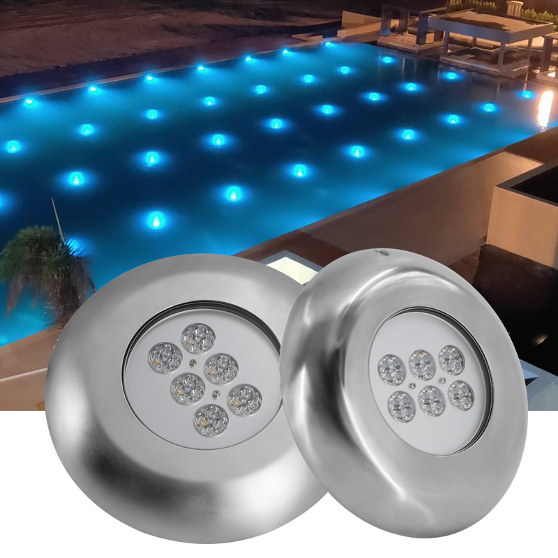 IP68 Rated Stainless Steel Submersible RGB Underwater Lighting Waterproof Smart LED Pool Lights for Outdoor Swimming Pools