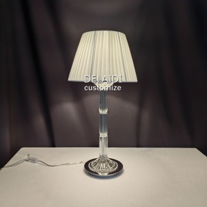 Phòng khách pha lê bảng đèn bàn đám cưới Đèn trang trí vải trắng bóng râm Cristal Lustre - Product Image 5