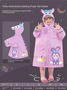 Imperméable pour enfants - Cape de pluie pour bébé et étudiant pour la protection contre la pluie forte - Product Image 6