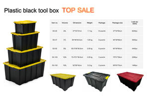 100L PP <strong>Plastic</strong> Storage <strong>Box</strong> with Lid 27 Gallon <strong>Stacked</strong> Heavy Duty Bin for Household Organization Over 100kg Load Capacity - Product Image 3