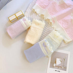 Оптовая продажа, бесшовное комфортное и дышащее тонкое нижнее белье из чистого хлопка, для девочек - Product Image 2