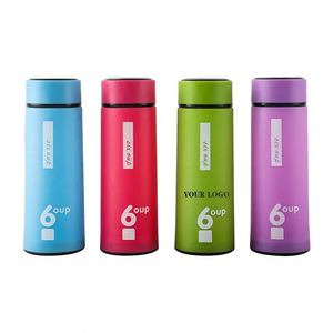 Bouteille en verre à double paroi isolée sous vide de 450 ml, portable, pour cadeaux d'affaires en plein air, isolation thermique de 12 à 24 heures, sans contact alimentaire - Product Image 4