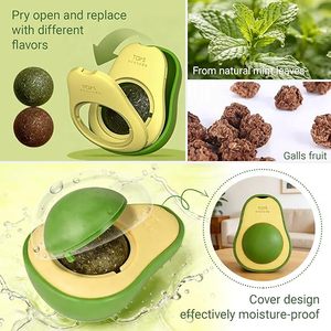 Avocado Shaped Cartoon Modern Luxury Plastic Catnip Ball <b>Cat</b> <b>Toy</b> Teeth Cleaning Grinding Self-Healing Rotatable 46x60cm Custom - Product Image 3