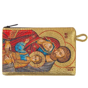 Tapiz con diseño de iconografía cristiana, cartera y monedero con diseño de la Virgen María y Jesús, regalo Católico - Product Image 1