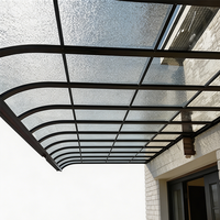 Auvent de porte en polycarbonate sur mesure, imperméable, résistant aux UV, abri extérieur pour fenêtre de maison, balcon