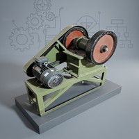 Trituradora de Muestras Eléctrica Portátil Pequeña y Económica con Doble Volante de Inercia, Trituradora de Mandíbulas de Laboratorio para Minería de Oro