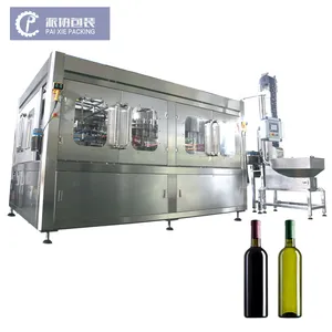 1000BPH 750ml Glass Bottle Wine Liquor Water Liquid Filling Cork Sealing Line Machinery Price For Sale