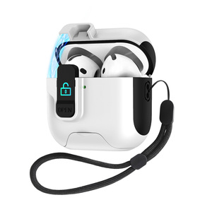 Funda híbrida de TPU y PC con tapa abatible, soporte y cordón para <span class=keywords><strong>AirPods</strong></span> 1 <span class=keywords><strong>2</strong></span> 3 4 Pro <span class=keywords><strong>2</strong></span> 3, protección completa, multicolor, a prueba de golpes y antiamarilleo. - Product Image 5