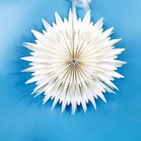 Ychon personnalisé fait à la main pliant suspendu fenêtre lanterne en papier décoration en gros luxe suspendu papier plié lumière