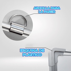 Pizarra Magnética ELE-GATE de 50x70cm con Ganchos para Colgar, Superficie Metálica Estándar - Product Image 2