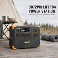 Station d'alimentation portable avec UPS 3600W, batterie LiFePO4 3072Wh, charge rapide en 1,3 heure pour l'alimentation hors réseau