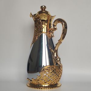 Wujo Chất lượng cao Vàng Châu Âu cách nhiệt Phích thiết kế mới <span class=keywords><strong>0.5L</strong></span> 0.8L nhiệt chân không Jug cho trà nóng nước cà phê và trà - Product Image 1