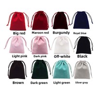 Pochette en tissu peluche avec cordon de serrage pour bijoux, sac à bonbons de mariage, rangement pour montres et cosmétiques, emballage sérigraphié pour rouges à lèvres et poudres