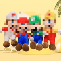 Peluches Mario de 4 pouces (10 cm) en gros, mini figurines de dessins animés, jouets porte-clés en peluche anime pour machine à griffes
